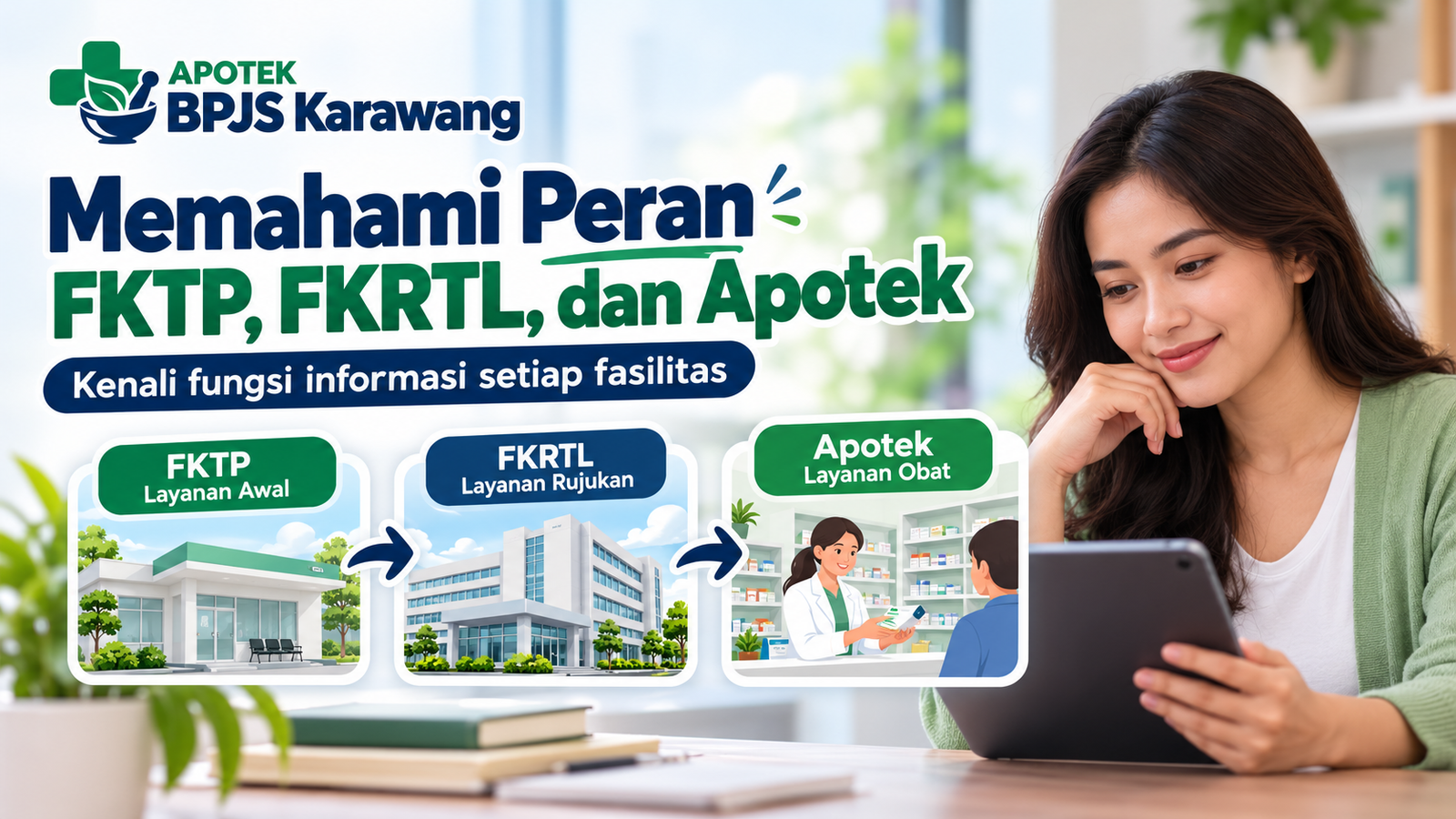 Ilustrasi perbedaan peran FKTP, FKRTL, dan apotek